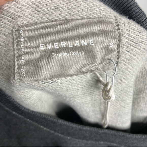 EVERLANE Men's Track Crew Neck Sweatshirt Small Gray 100% Organic Cotton NEW - Picture 4 of 9
